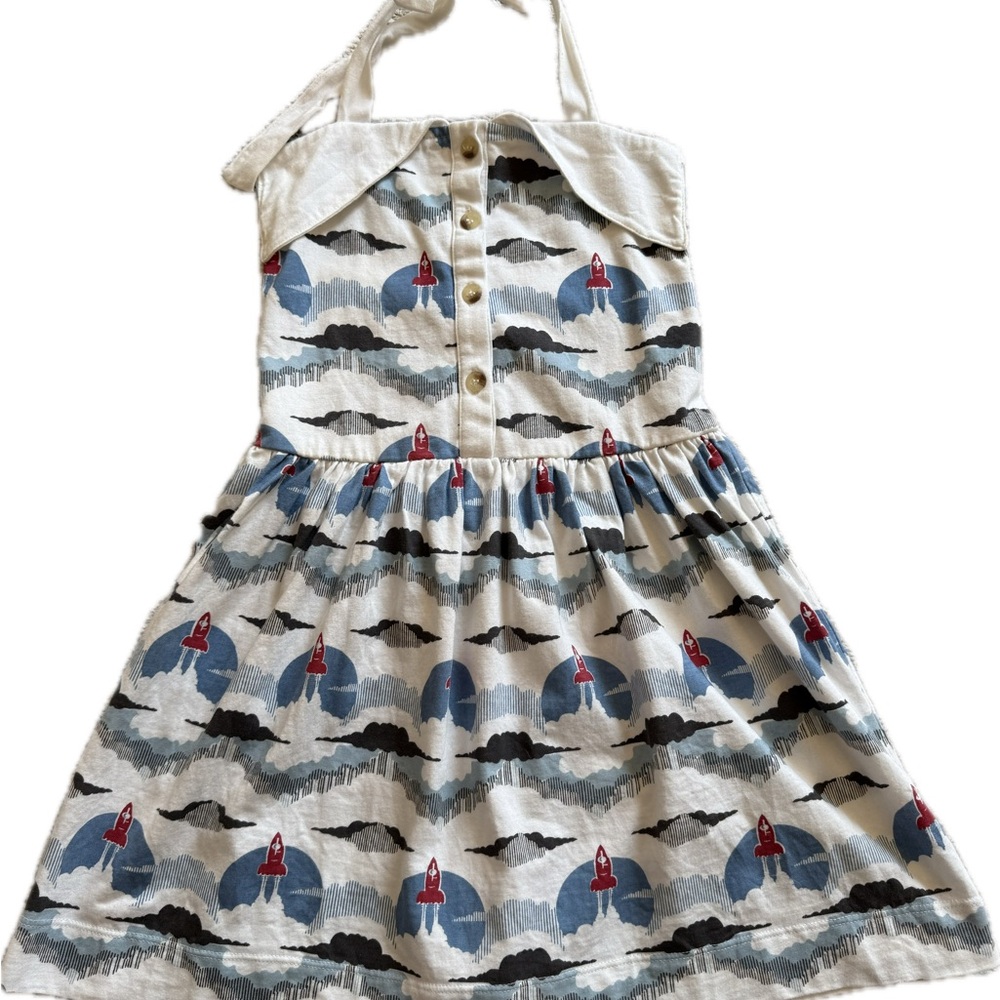 Kate Quinn Blue and Red Print Dress